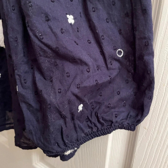CROWN & IVY~ NAVY BLOUSE~DIMENSIONAL~XL - Picture 7 of 10